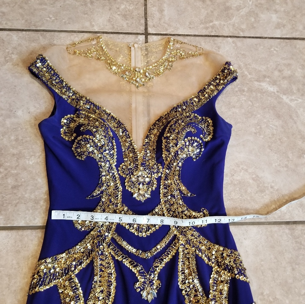 CLAUDINE PROM FORMAL DRESS MERMAID DRESS SIZE 4 - Picture 5 of 8